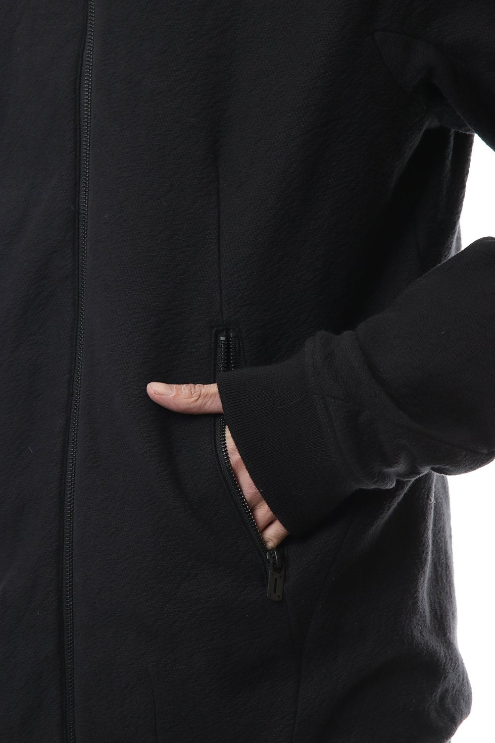 甘織デニム ロングボンバージャケット