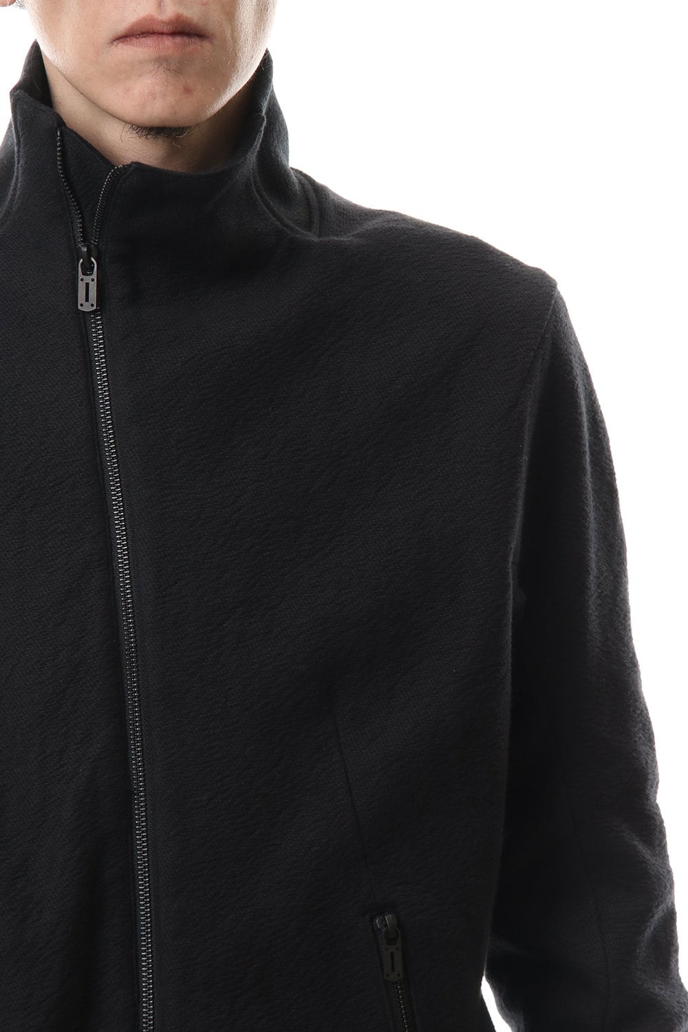 甘織デニム ロングボンバージャケット