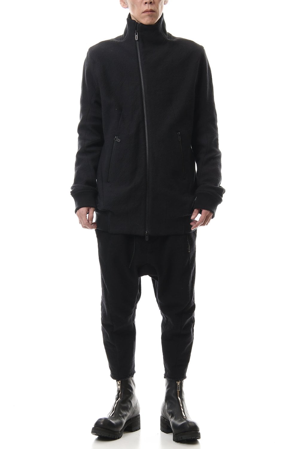 甘織デニム ロングボンバージャケット