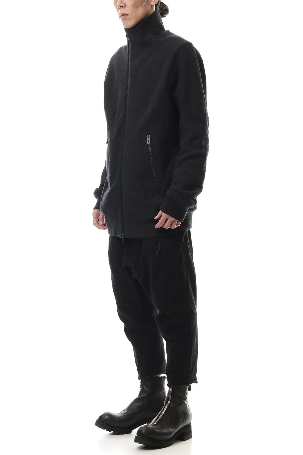 甘織デニム ロングボンバージャケット