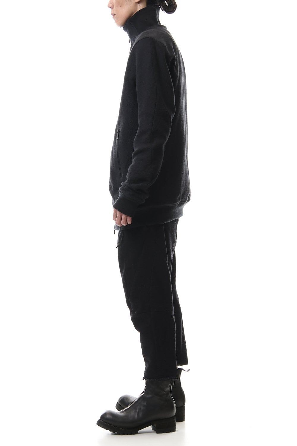 甘織デニム ロングボンバージャケット