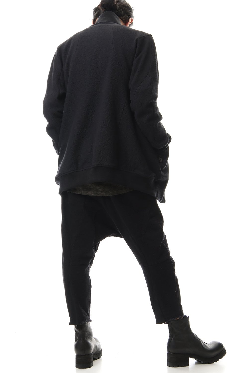 甘織デニム ロングボンバージャケット