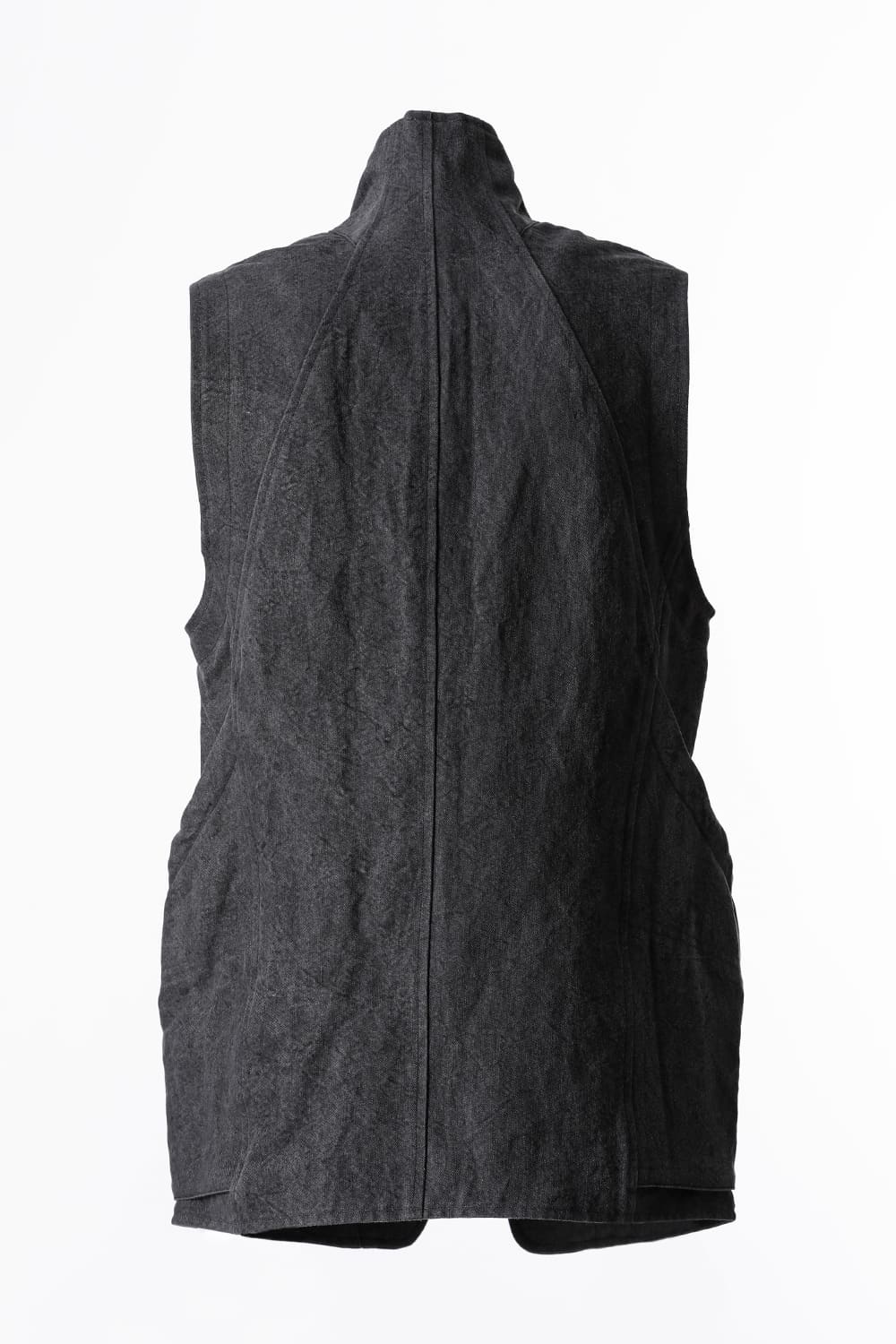墨染和紙×リネン高密度ツイルベスト  ブラック