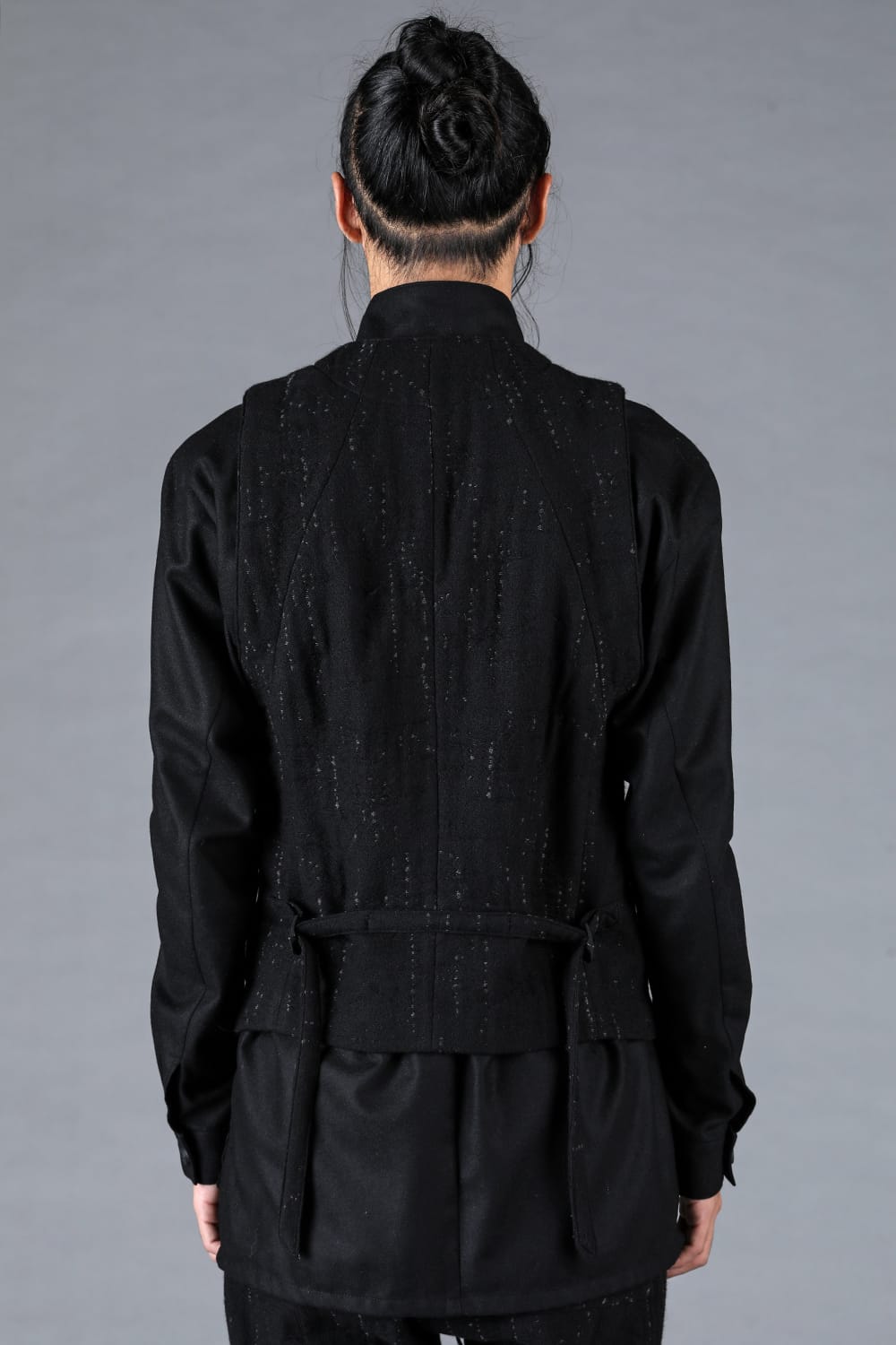 Double Woven Crushed Jacquard Vest