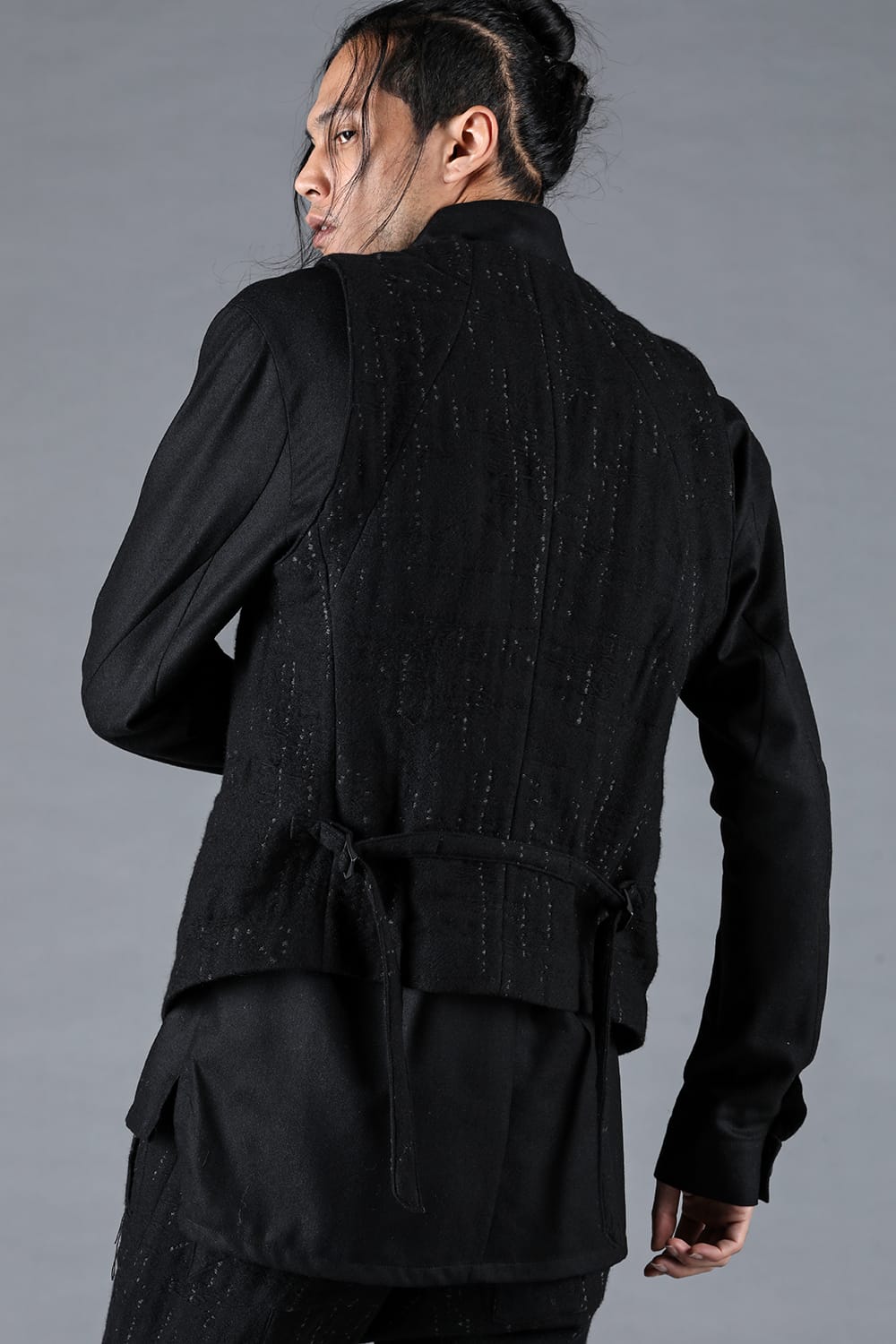 Double Woven Crushed Jacquard Vest