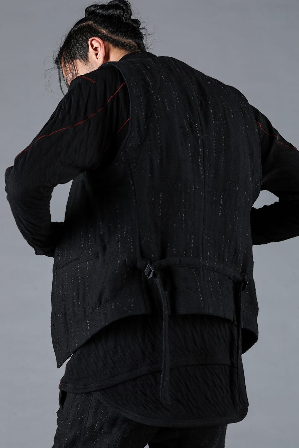 Double Woven Crushed Jacquard Vest