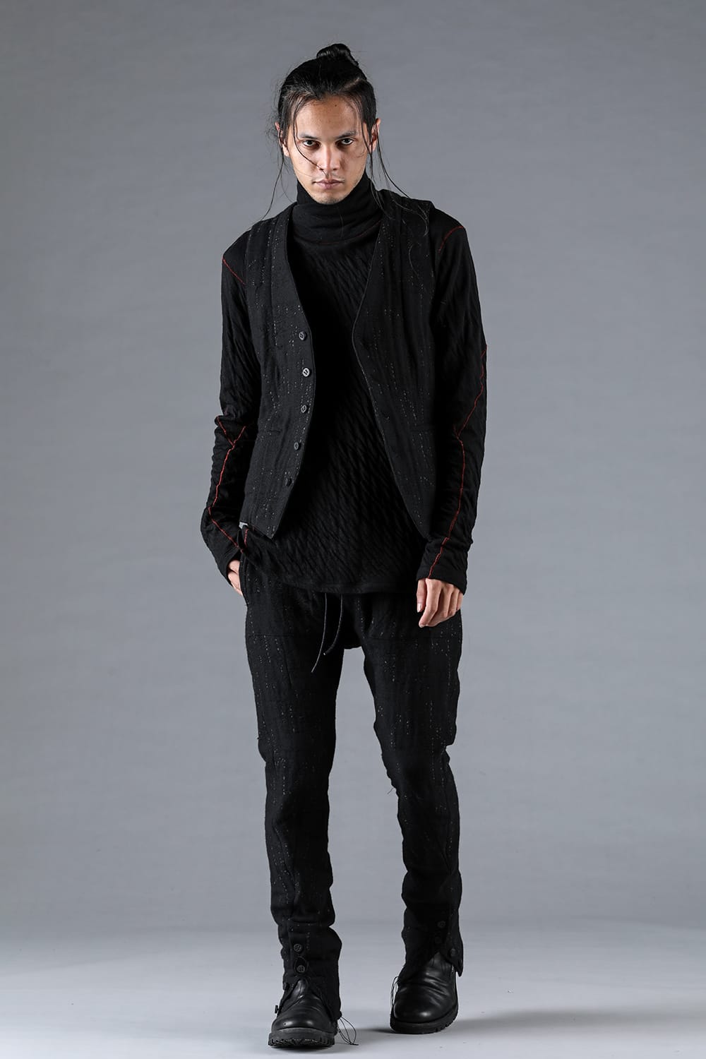 Double Woven Crushed Jacquard Vest