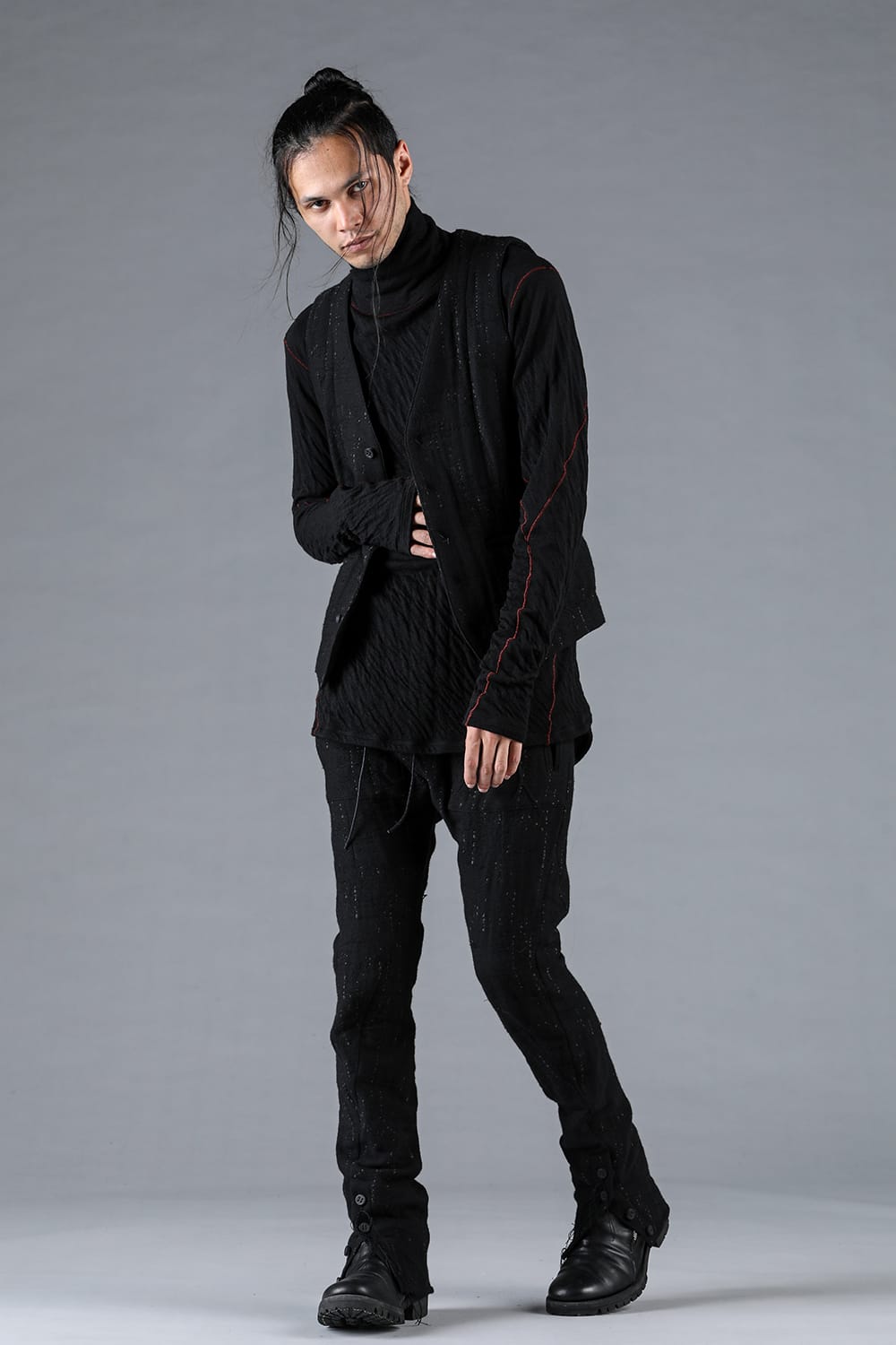 Double Woven Crushed Jacquard Vest