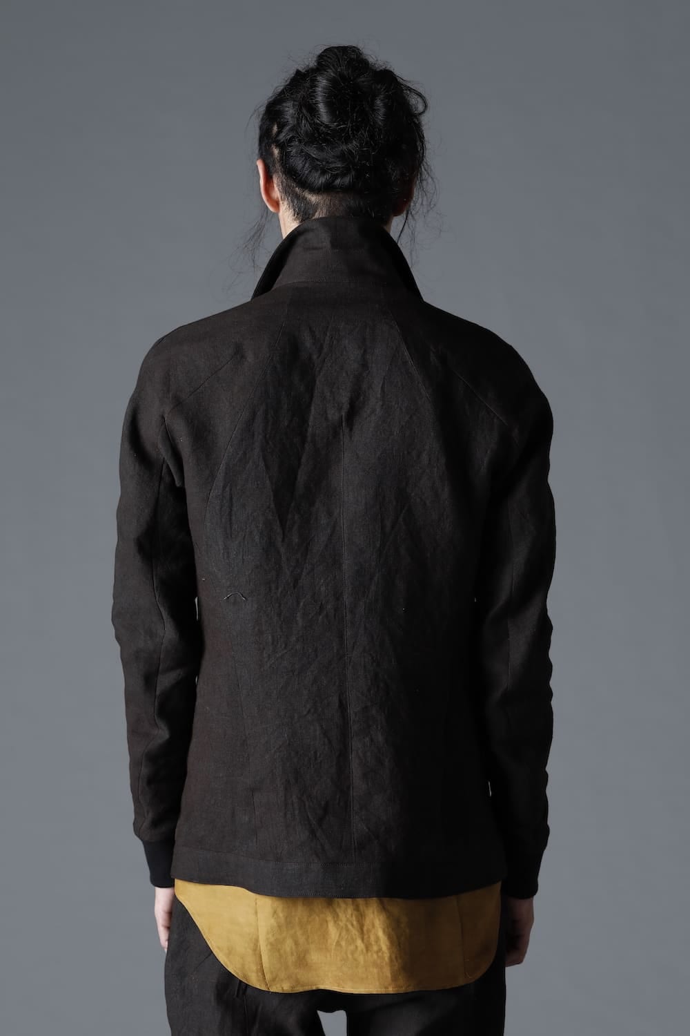 Mud Dyed Linen Multi Pocket Worker Jacket