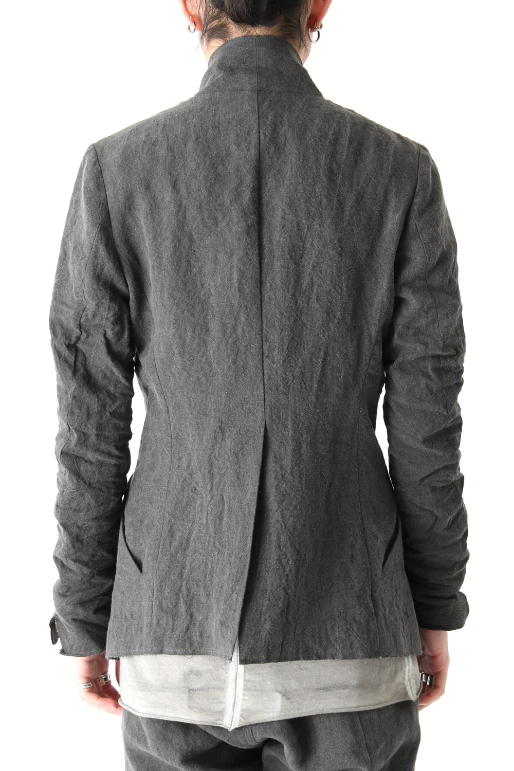 Sumi Dyed Linen Tailored Jacket