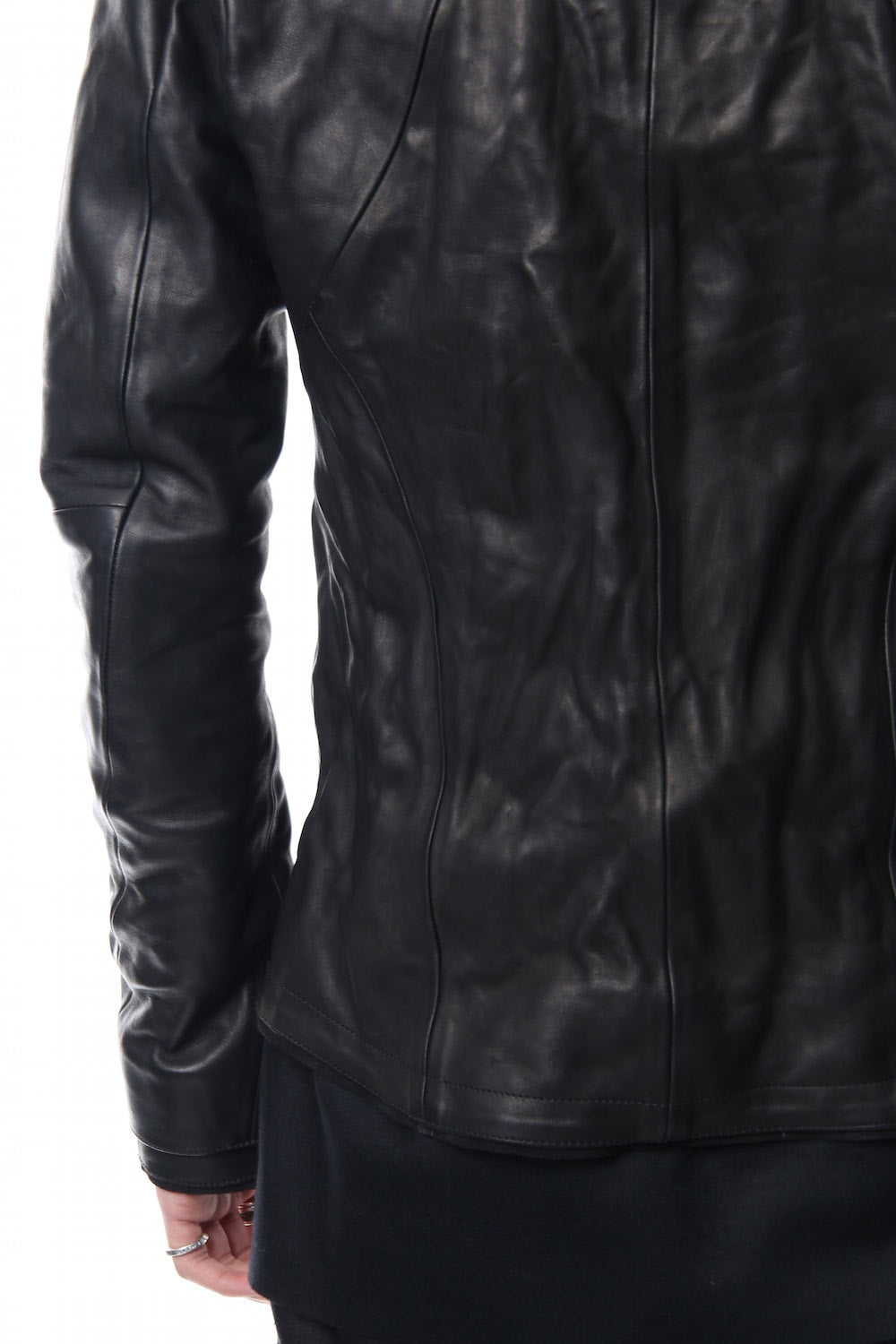 High Neck Leather Jacket
