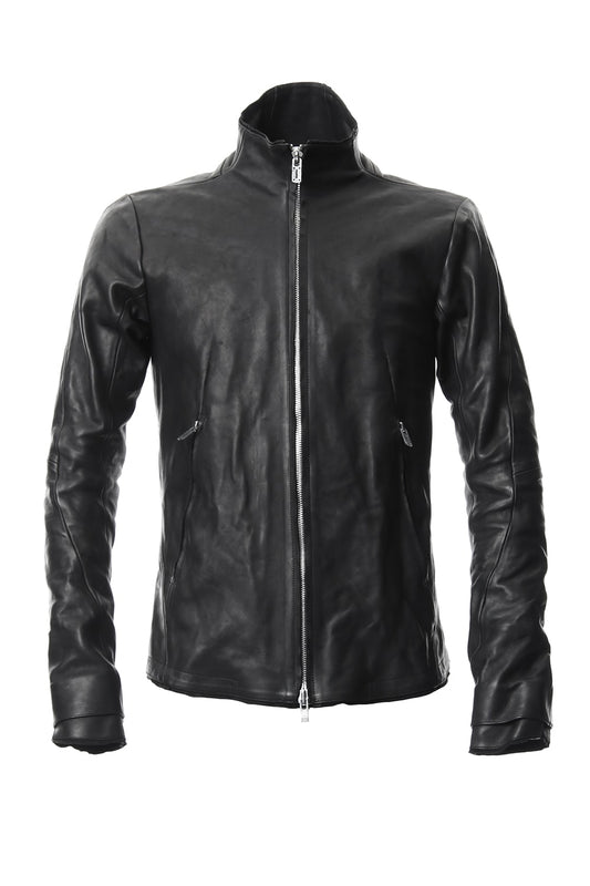 High Neck Leather Jacket