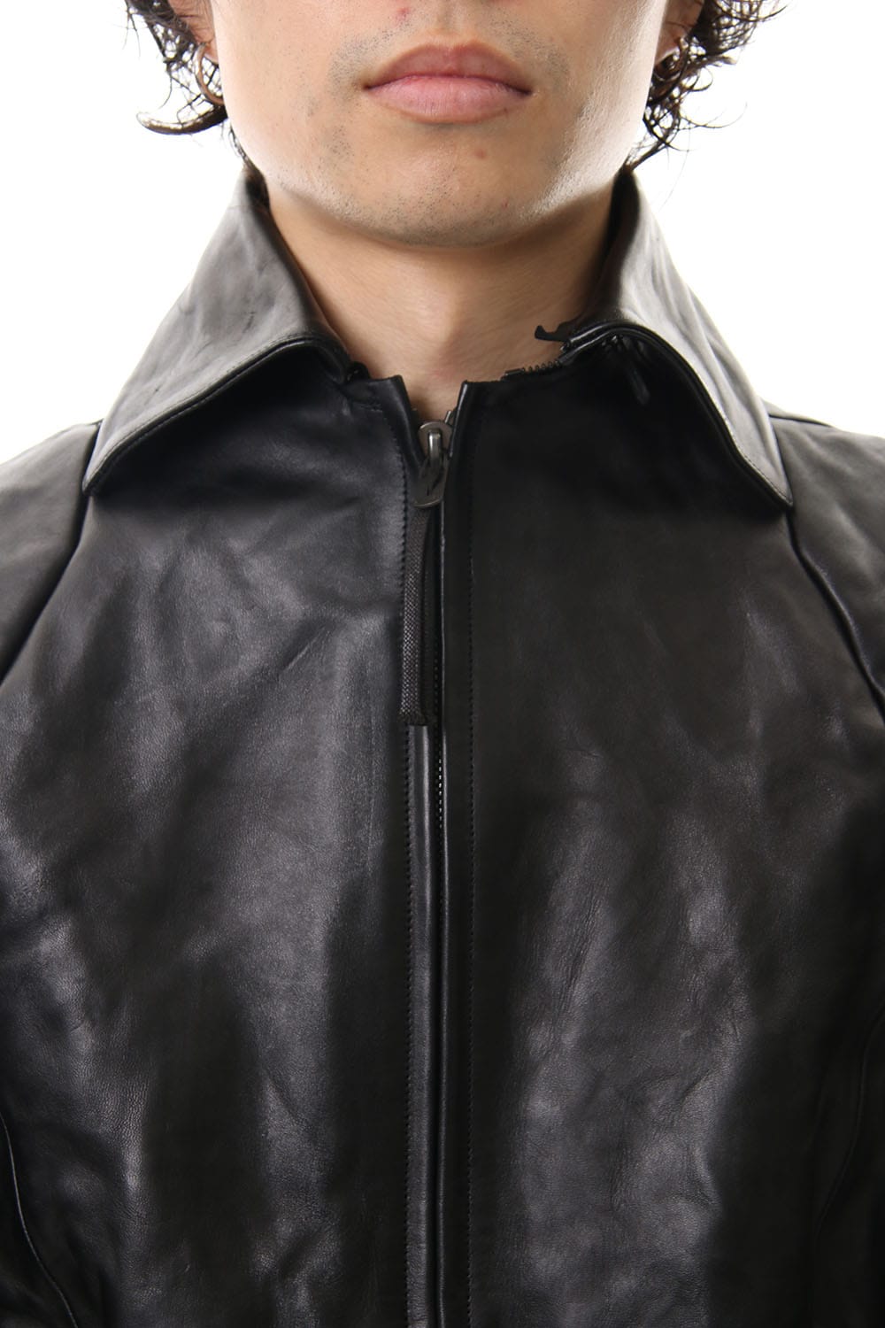 Detachable collar Horse leather jacket - ST105-0019A