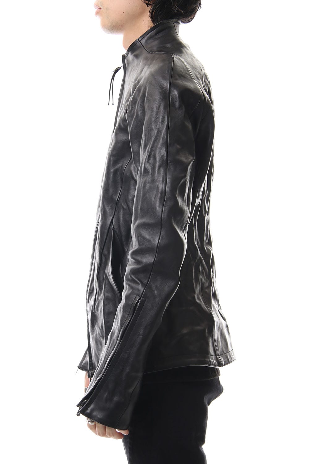 Detachable collar Horse leather jacket - ST105-0019A