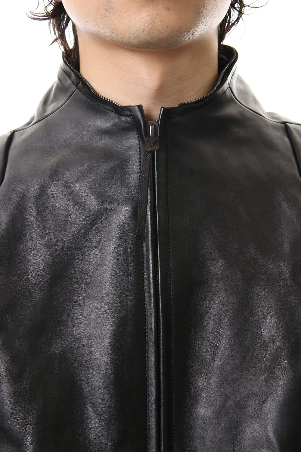 Detachable collar Horse leather jacket - ST105-0019A