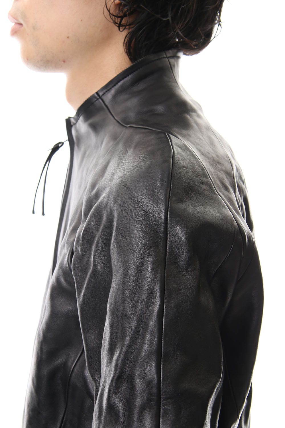 Detachable collar Horse leather jacket - ST105-0019A