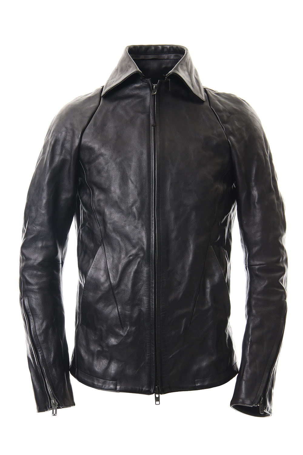 Detachable collar Horse leather jacket - ST105-0019A