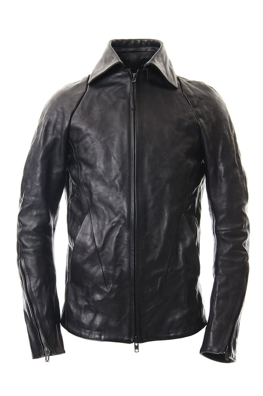 Detachable collar Horse leather jacket - ST105-0019A