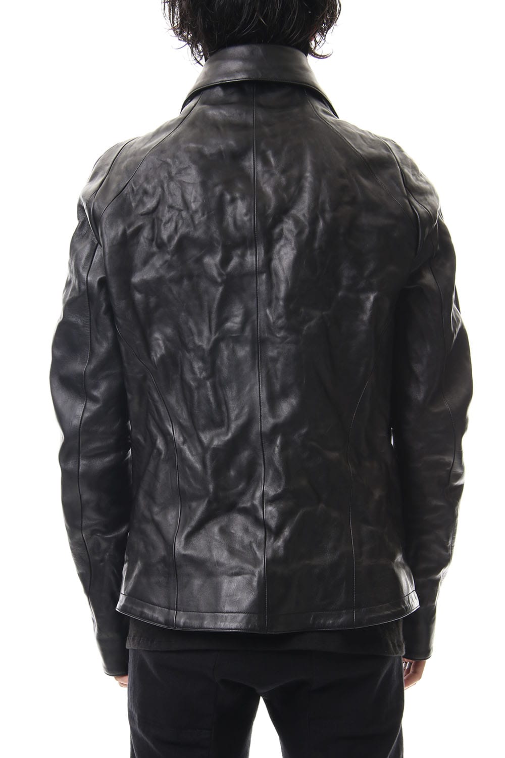 Detachable collar Horse leather jacket - ST105-0019A