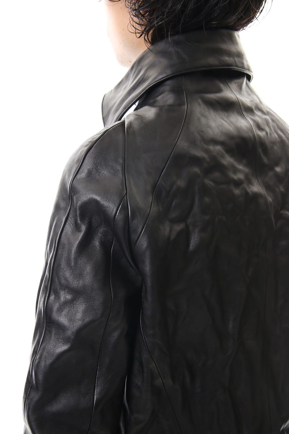 Detachable collar Horse leather jacket - ST105-0019A