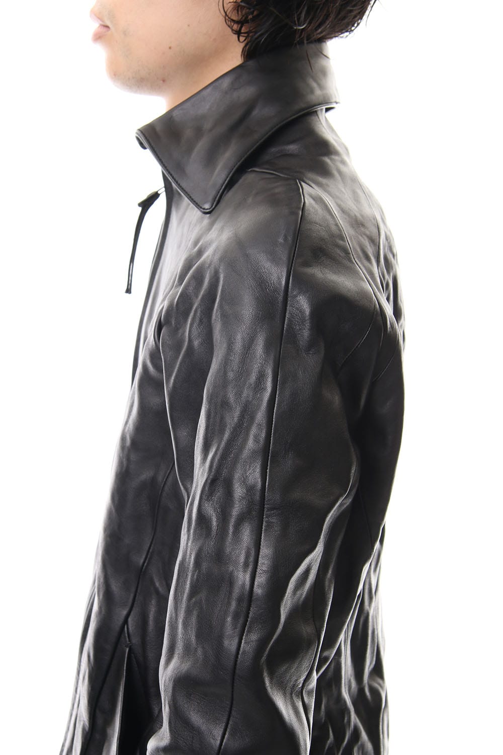 Detachable collar Horse leather jacket - ST105-0019A