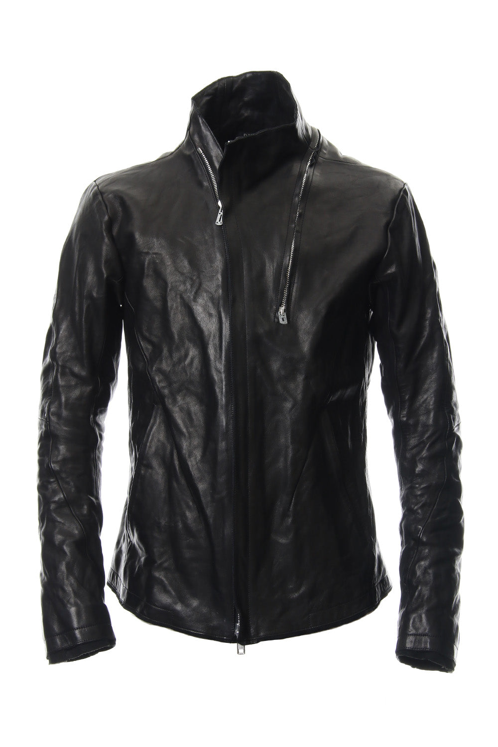 High-necked leather jacket - ST105-0019S