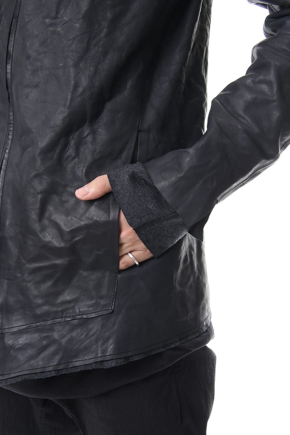 Horse leather High neck jacket - ST105-0059A