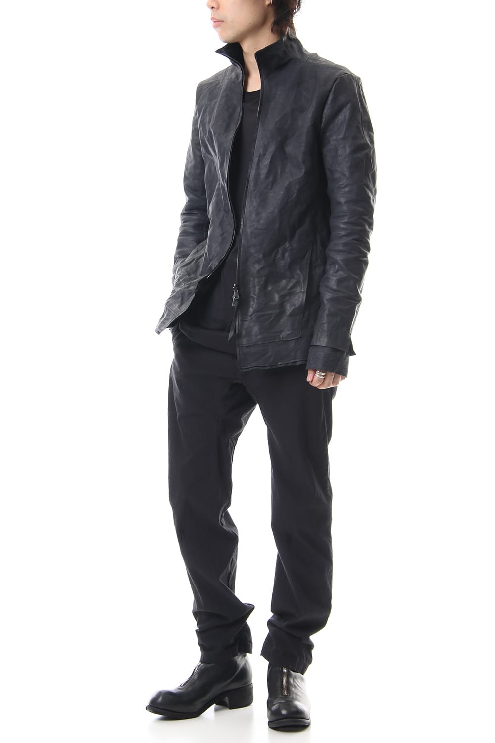 Horse leather High neck jacket - ST105-0059A