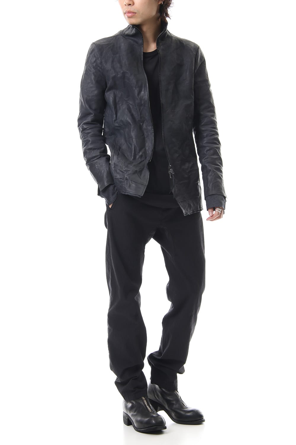 Horse leather High neck jacket - ST105-0059A