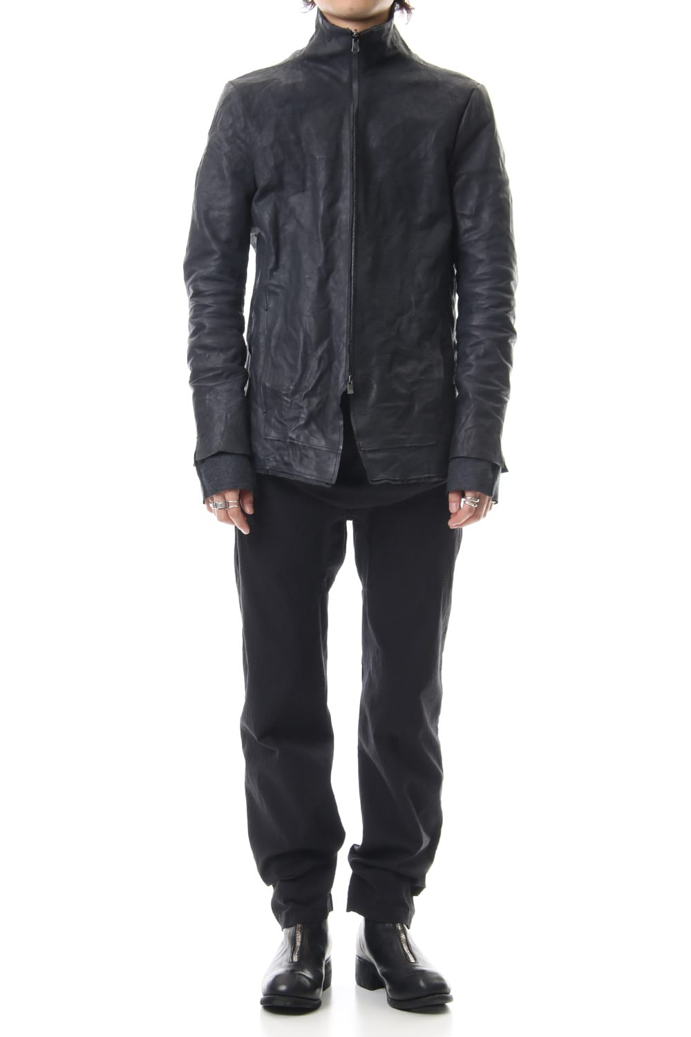 Horse leather High neck jacket - ST105-0059A