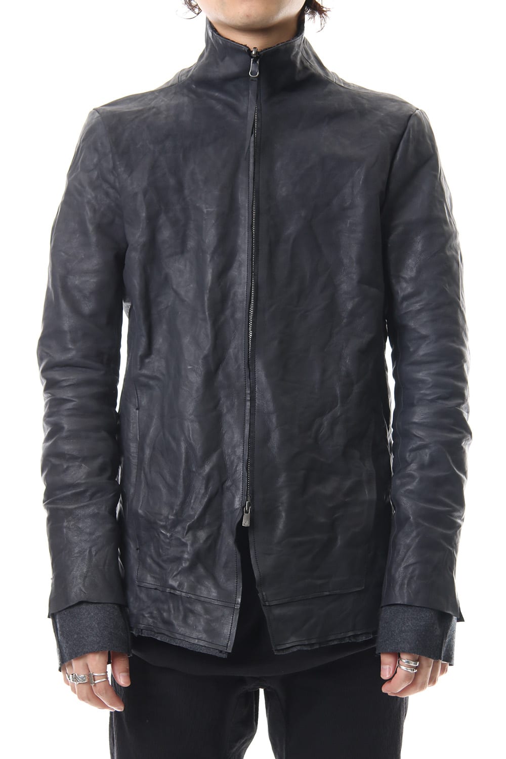 Horse leather High neck jacket - ST105-0059A