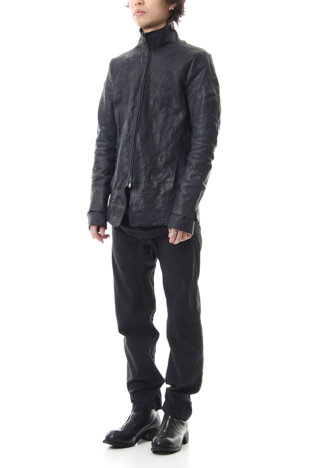 Horse leather High neck jacket - ST105-0059A