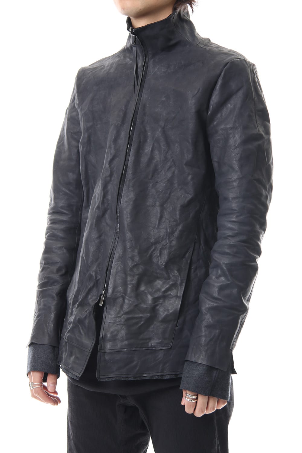 Horse leather High neck jacket - ST105-0059A