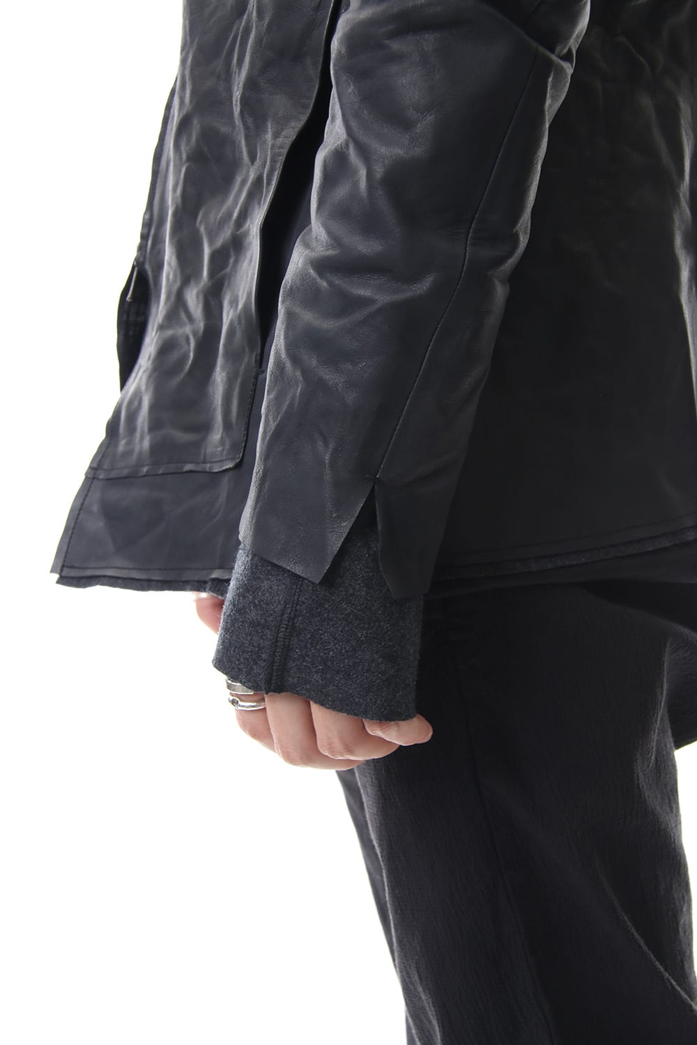 Horse leather High neck jacket - ST105-0059A