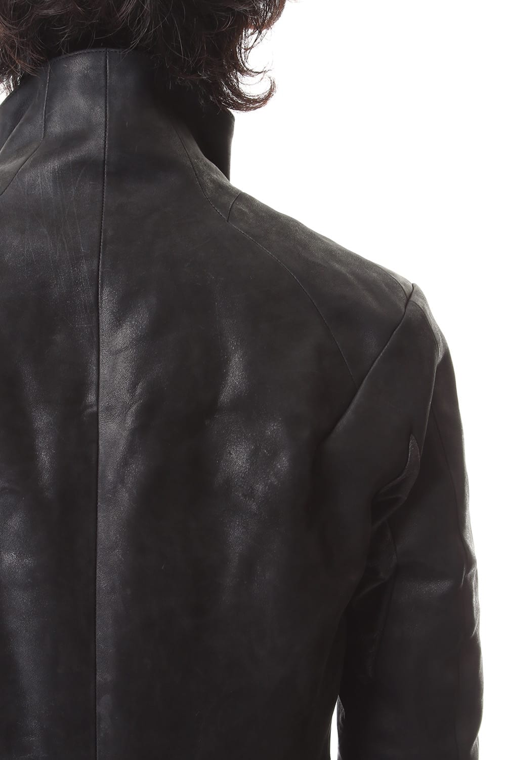 High-Neck horse leather JKT