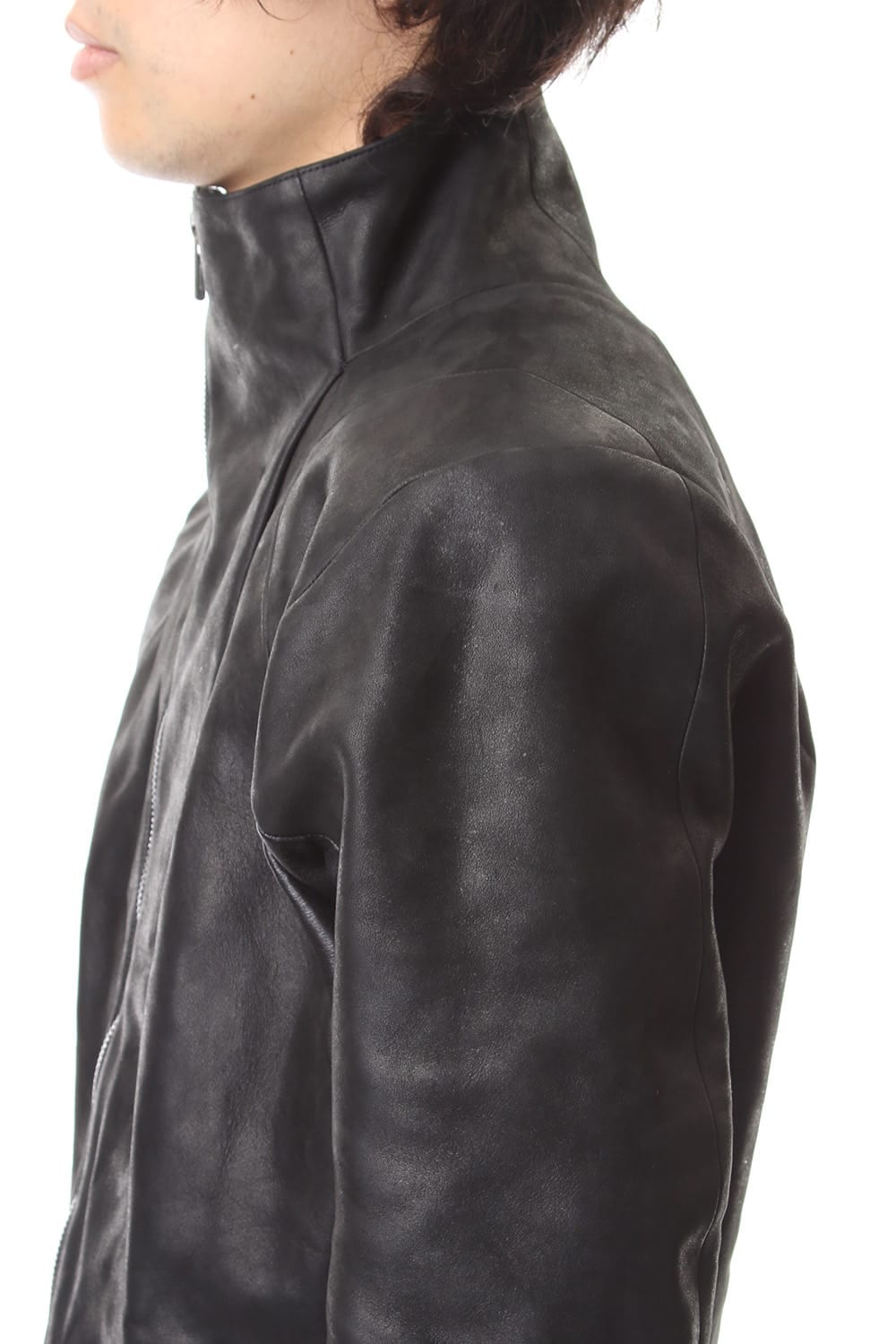 High-Neck horse leather JKT
