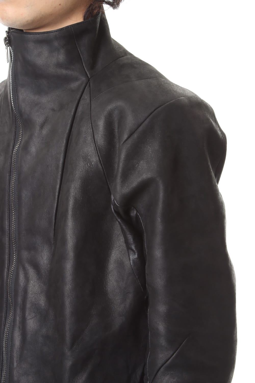High-Neck horse leather JKT