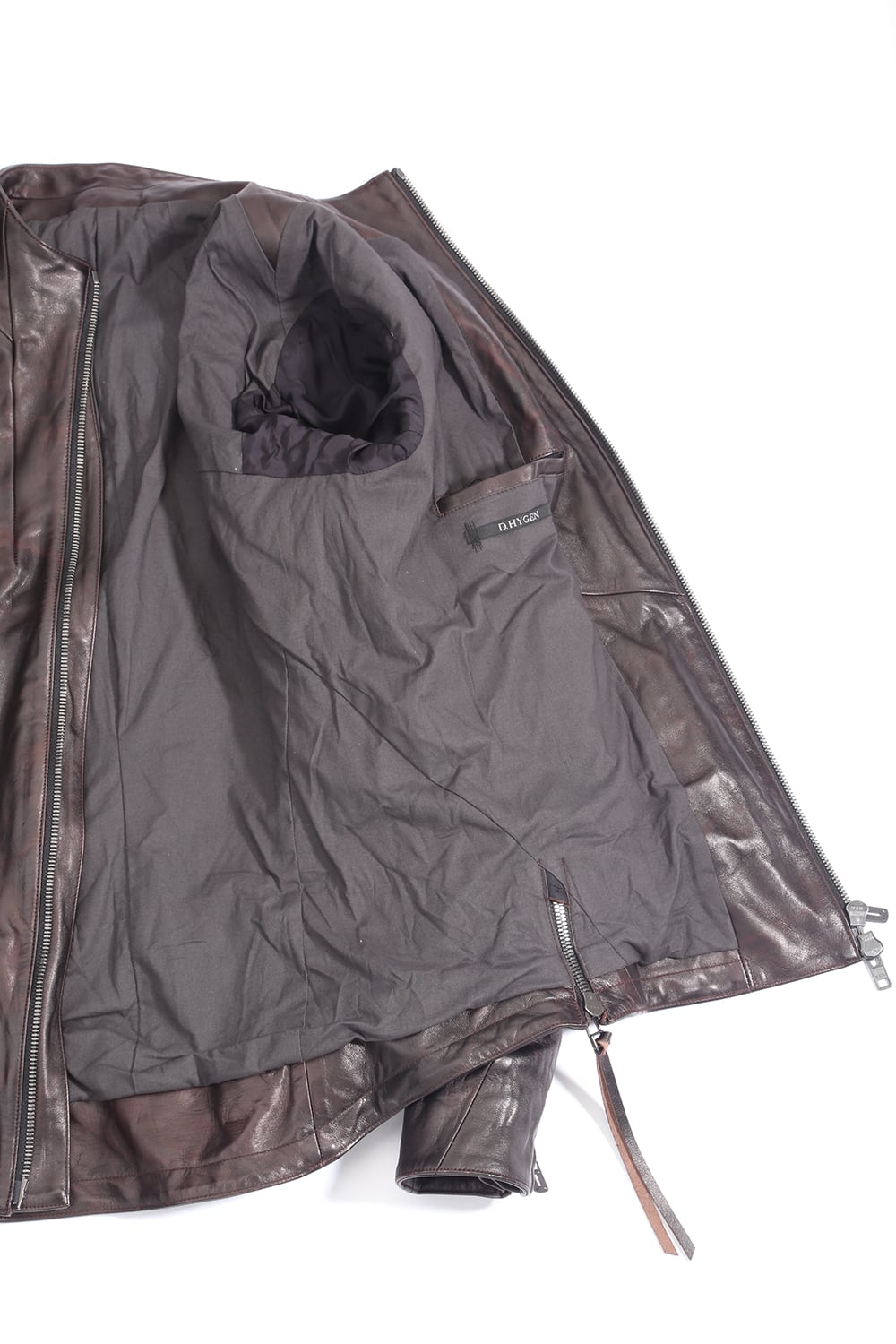 Limited Horse Leather High-Neck Jacket Black