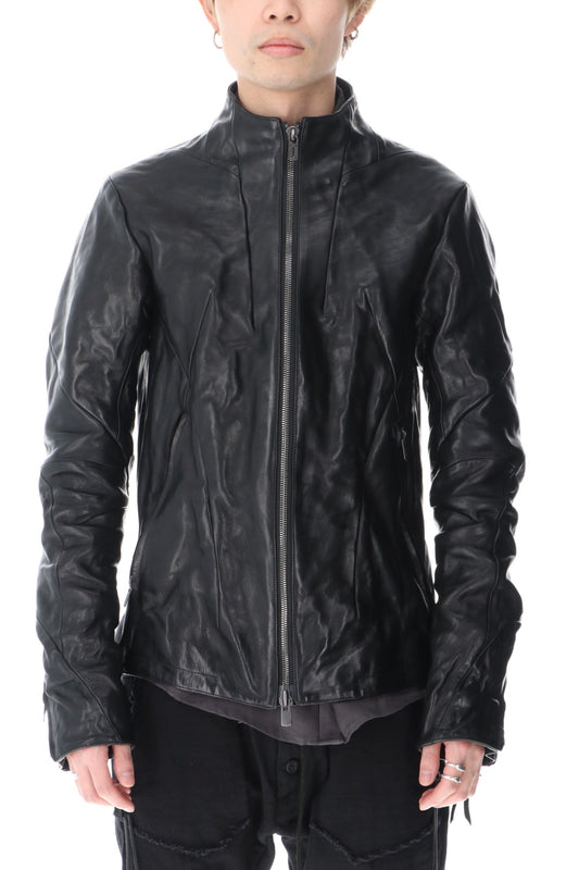 Limited Horse Leather High-Neck Jacket Black