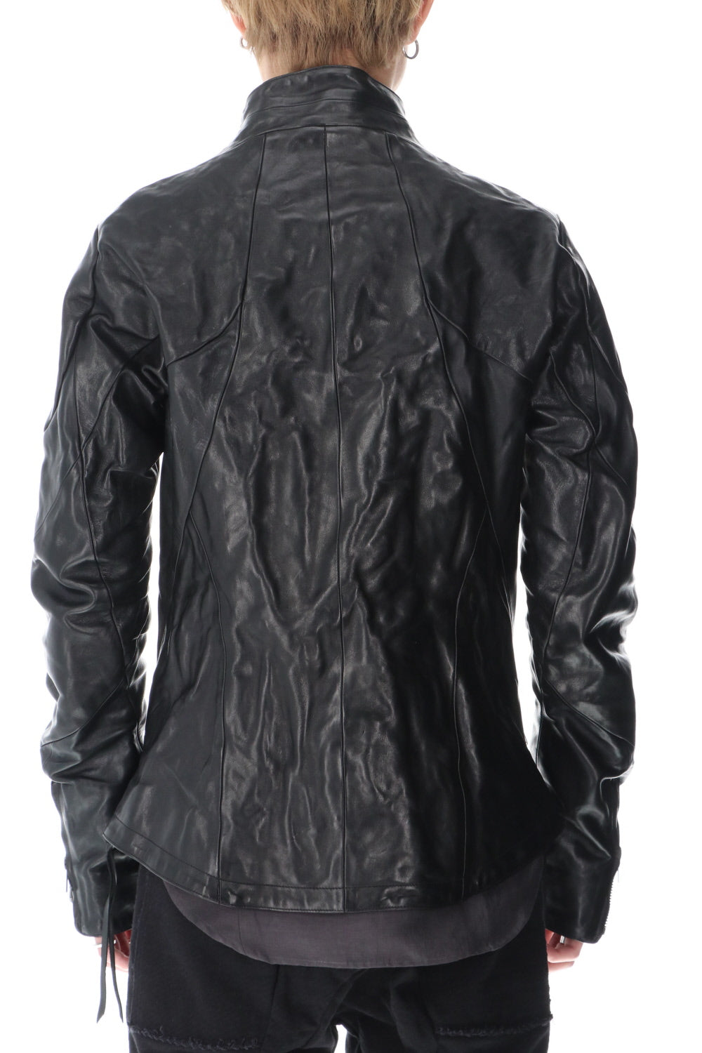 Limited Horse Leather High-Neck Jacket Black