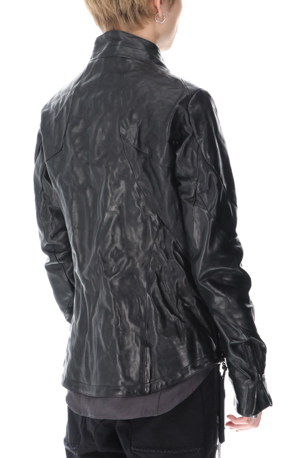 Limited Horse Leather High-Neck Jacket Black