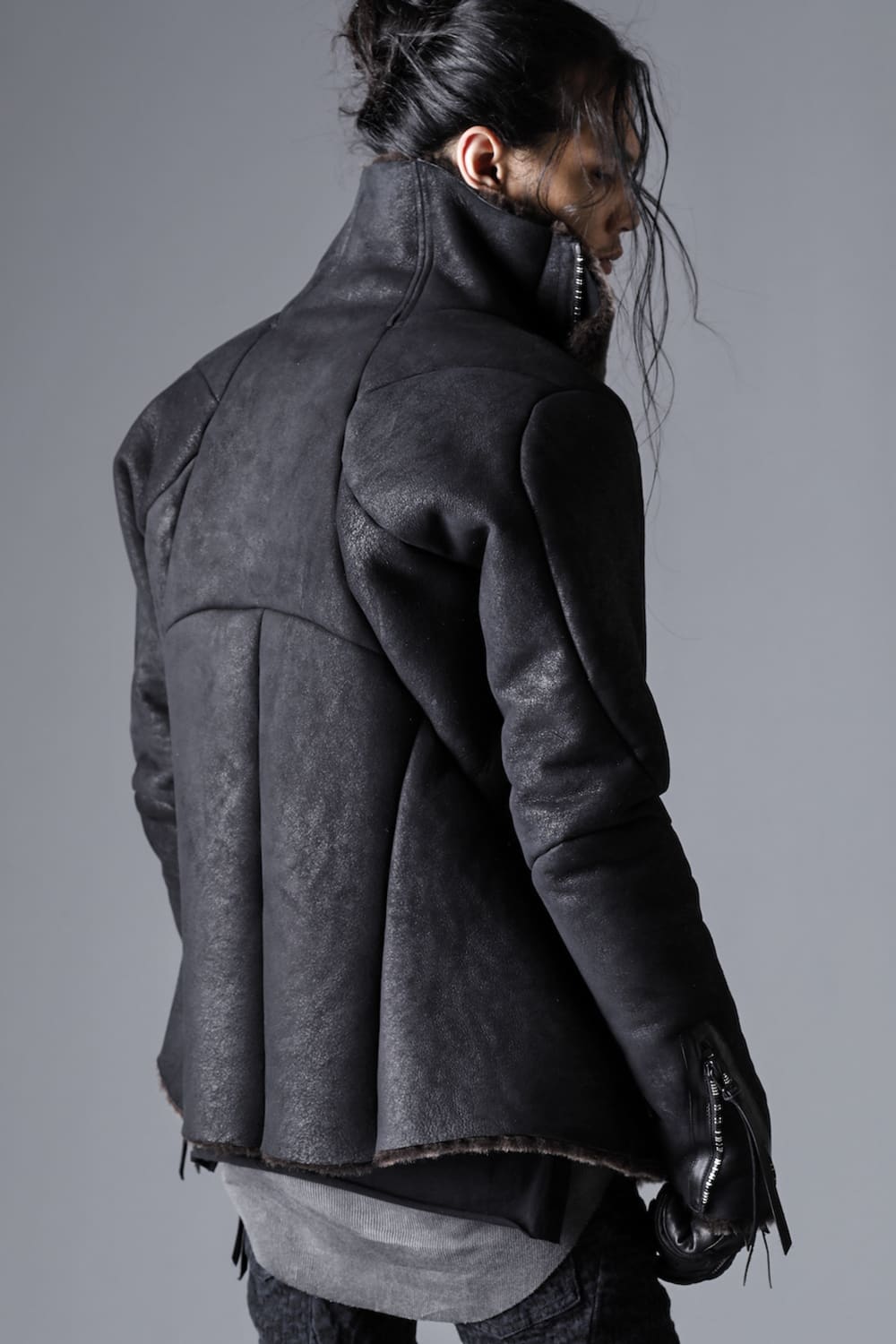 フレンチベイビーラムムートンハイネックジャケット