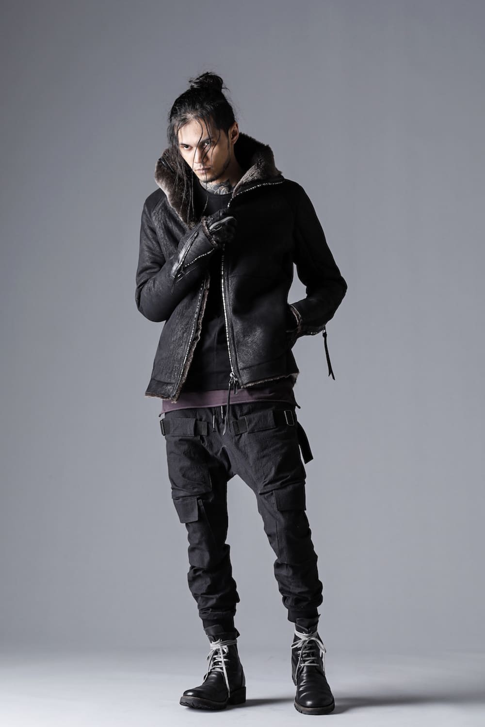 フレンチベイビーラムムートンハイネックジャケット