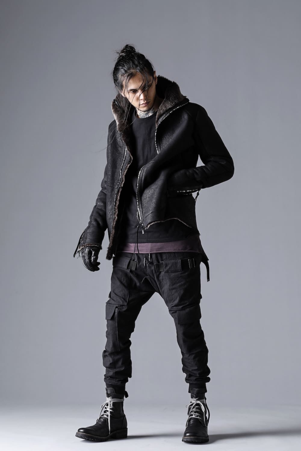 フレンチベイビーラムムートンハイネックジャケット