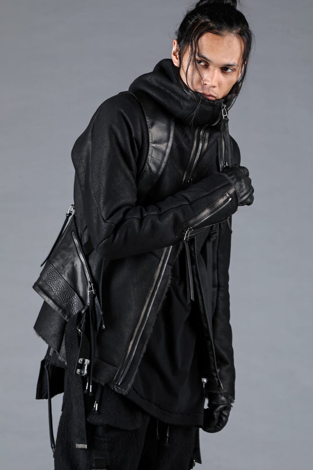 French Baby Lamb Shearling Hooded Jacket