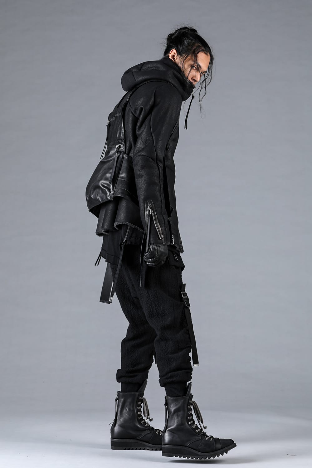 French Baby Lamb Shearling Hooded Jacket