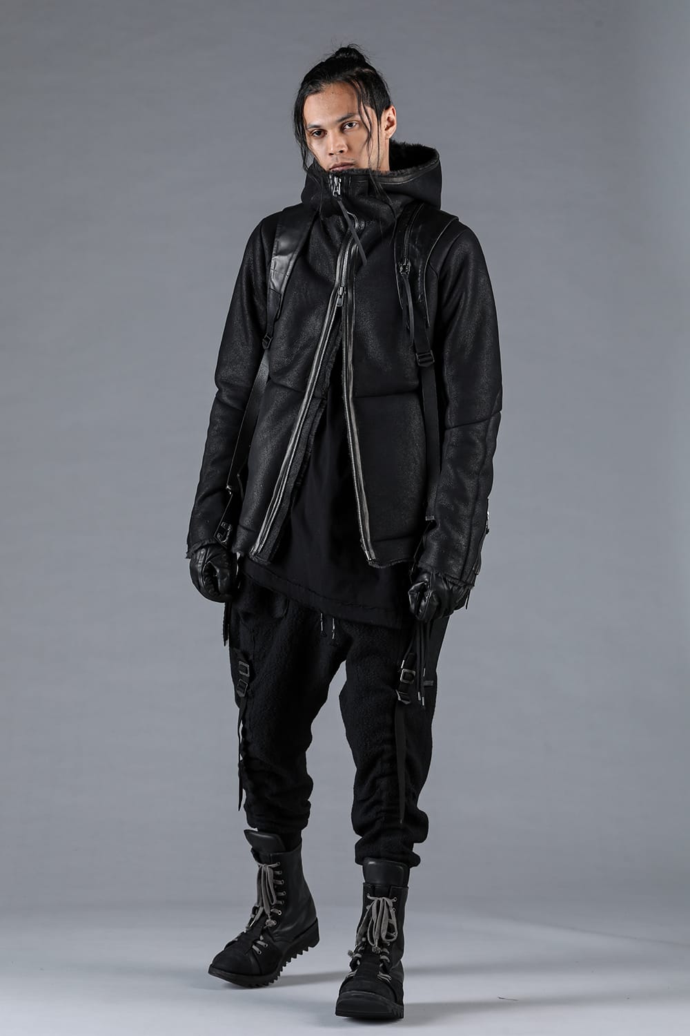 French Baby Lamb Shearling Hooded Jacket