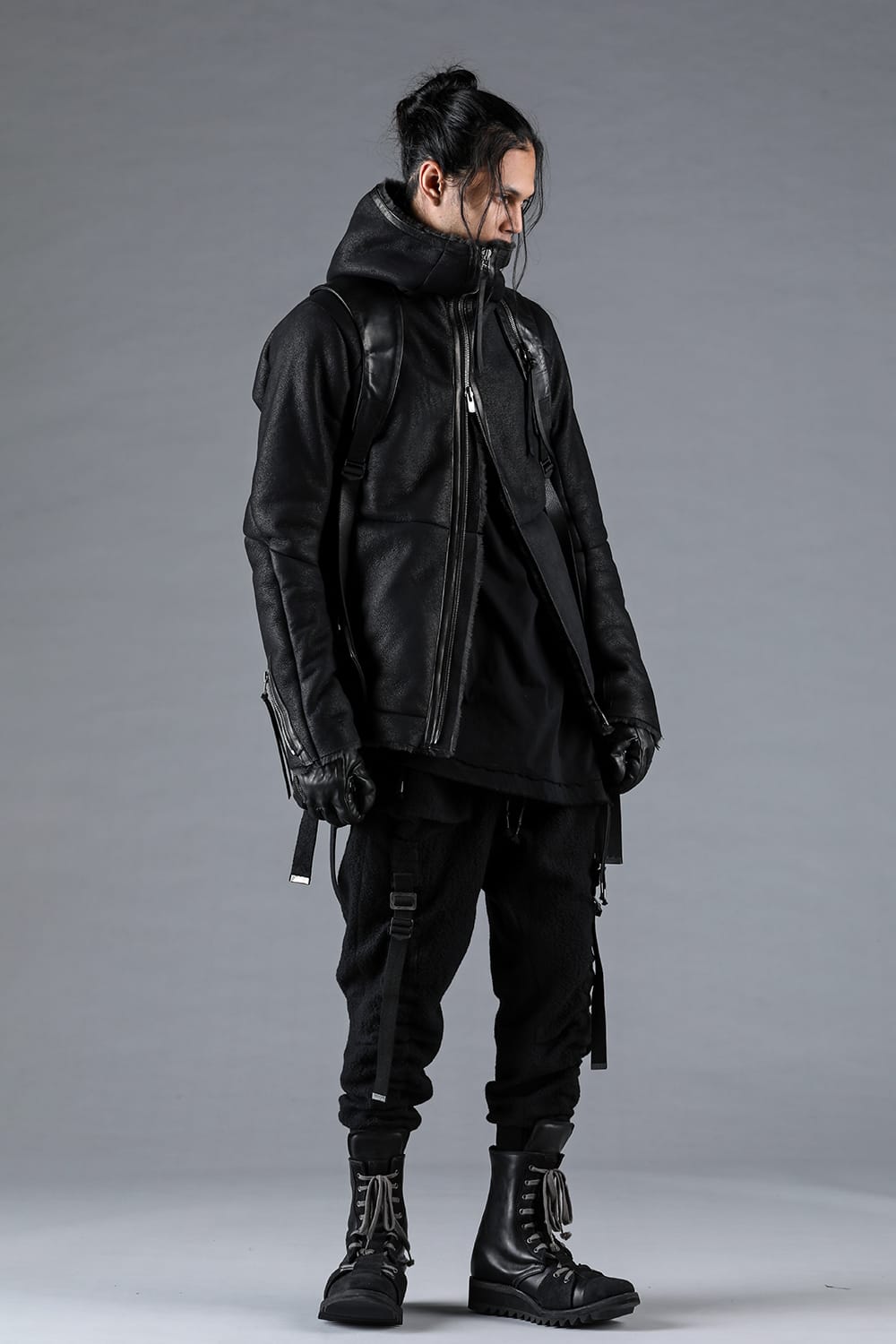 French Baby Lamb Shearling Hooded Jacket