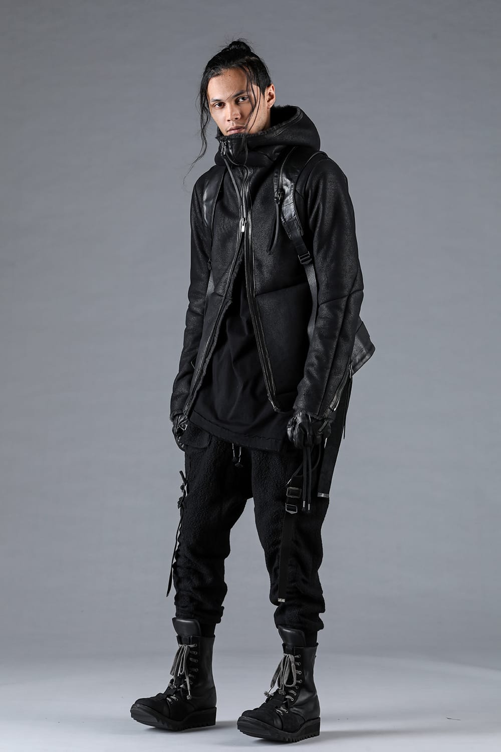 French Baby Lamb Shearling Hooded Jacket