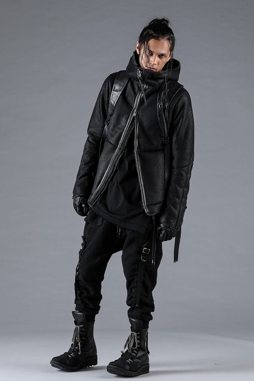 French Baby Lamb Shearling Hooded Jacket